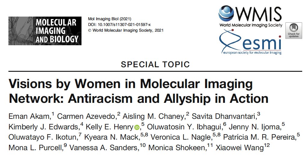 WIMIN_WMIS's tweet photo. Check out the first article of the series coined “Visions” Antiracism and Allyship in Action. This article series aims to identify and
discuss specific actionable items for improving diversity and representation in molecular imaging.
@WMISWMIC #WomenInSTEM https://t.co/1ivlOVndS3