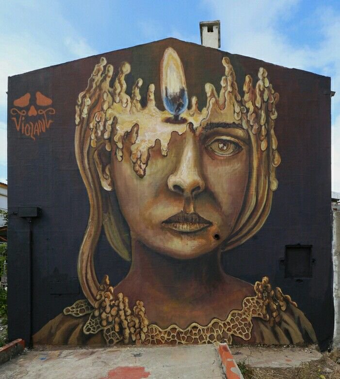 nouatre's tweet photo. #streetart.  #urbanart.  #mural 
By : Violant https://t.co/7smP8a18ck