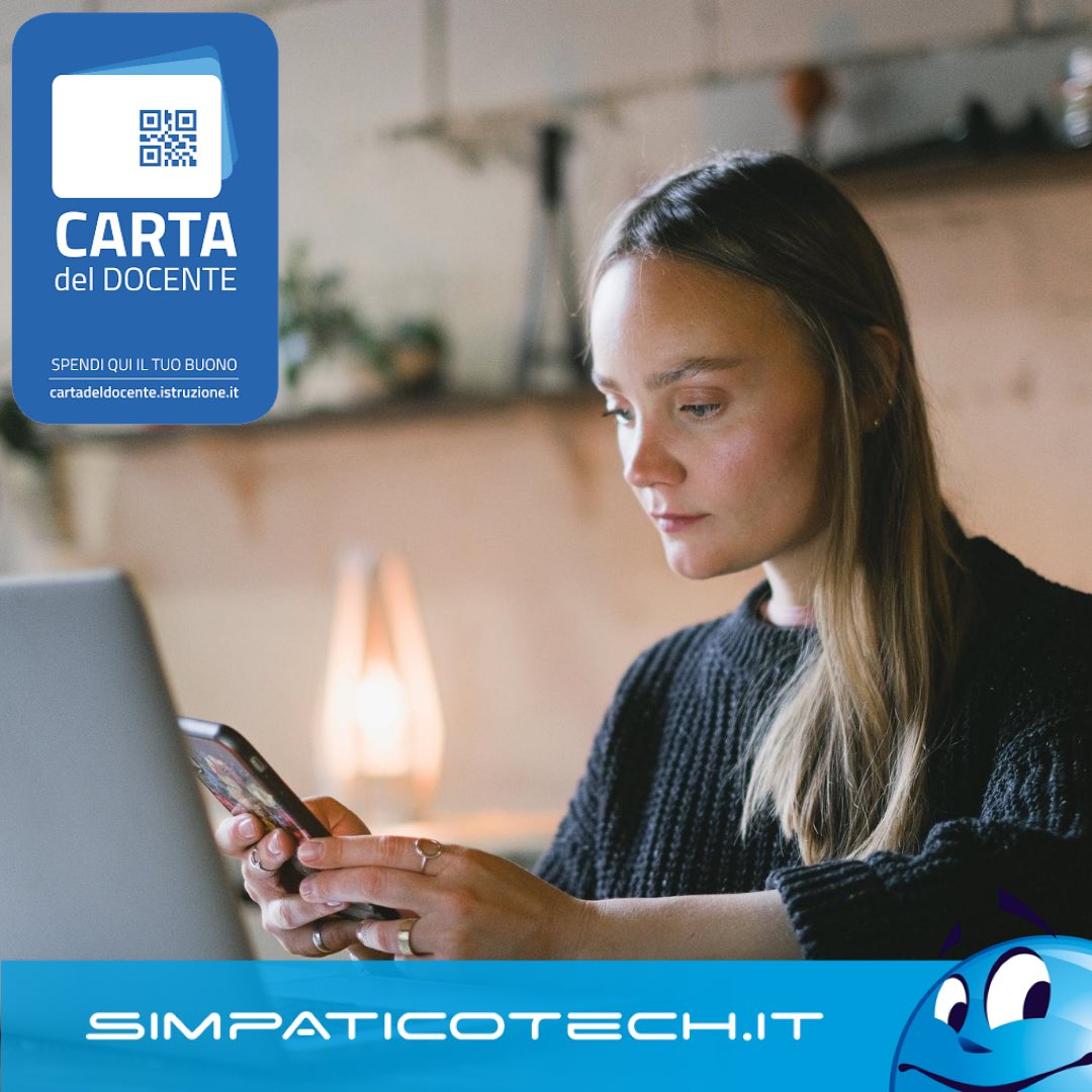 SimpaticoTech's tweet photo. Se sei un docente e possiedi un buono da spendere in prodotti #tech usa la #CartaDocente e acquista su #SimpaticoTech.
È molto semplice: basta mettere il prodotto nel carrello ed inserire i tuoi dati. Per info: https://t.co/ECuO3y9Ijz
#simpaticotechcartadocenti https://t.co/6iQP4nxh7w