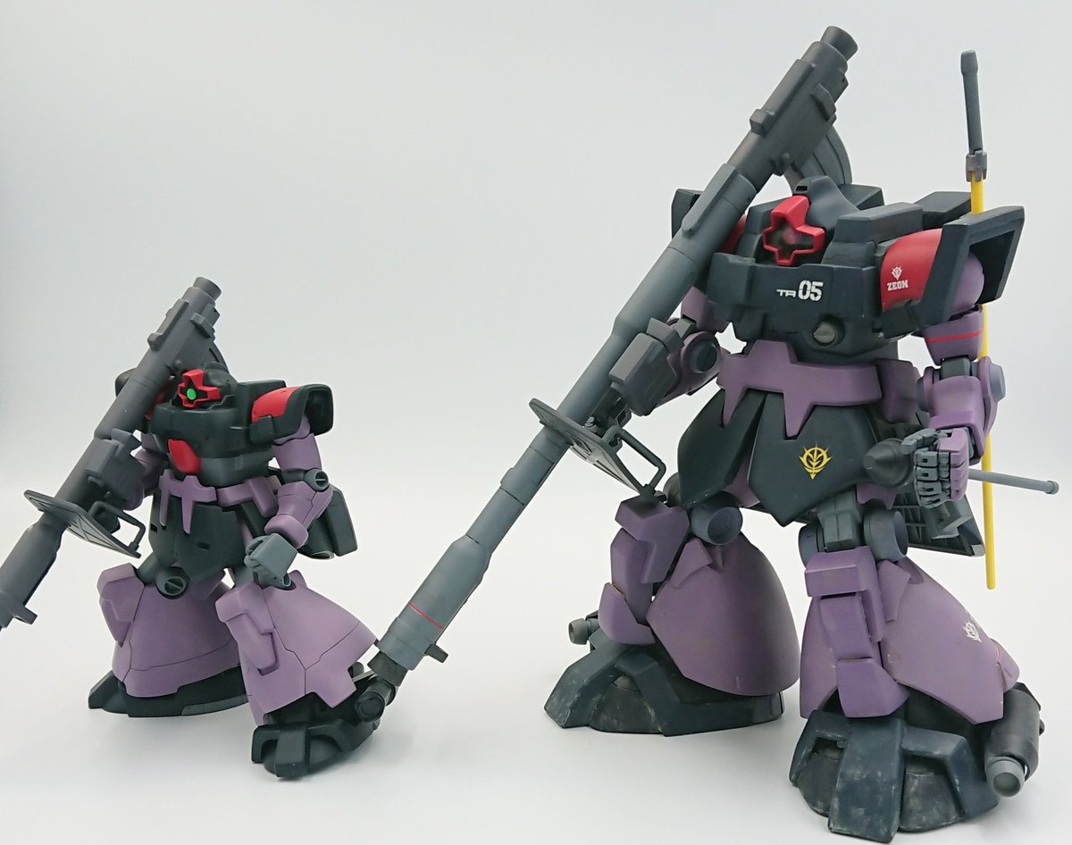 あかつく Hgucのドムトローペンと Mgプロトドムトローペンを 並べました これにて完了です ヽ