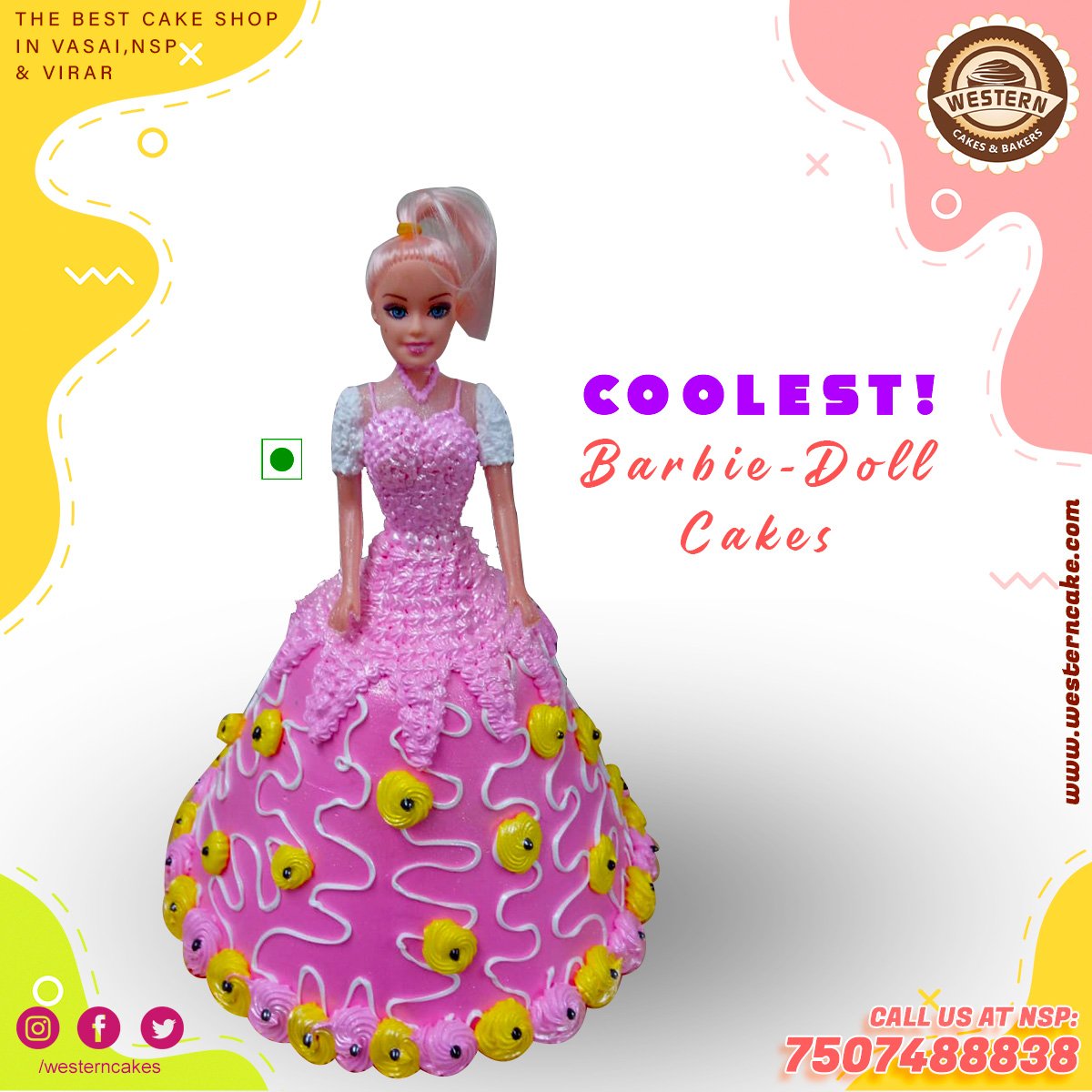 WesternCakes's tweet photo. Coolest Barbie Doll Cake...
Order Cake Online from https://t.co/1xQAGfWfJx
#dollcake #barbiedollcake
#thecakestories #cakeofinstagram #cakeoftheday #lovebaking #cakeshop #cakeshopnearme #cakeshopinnalasopara #chocolate #brown #tasty #dark #toppings #yummy #sweet #chocolates https://t.co/U4G5wrAic9