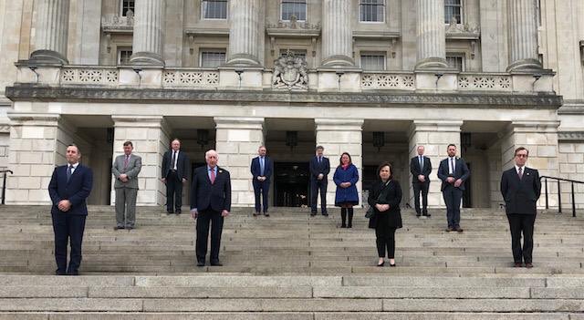paulgivan's tweet photo. Joined with colleagues outside Northern Ireland Parliament for a moment of reflection to remember the lives lost over the past year. @mariecurieuk @MarieCurieNI @duponline https://t.co/VgDRoP5ra6