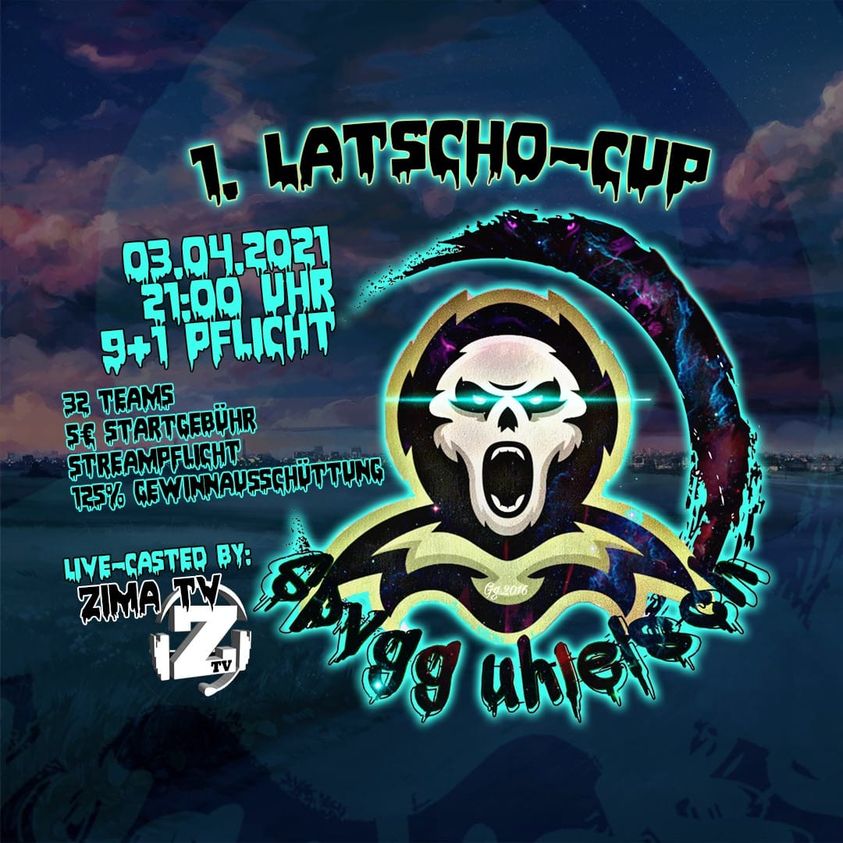 🏆 1. Latscho-Cup 🏆

Wann: 03.04.2021
Veranstalter: <a href="/spvgguhleisch/">SpVgg Uhleisch eSport</a>
Anmeldungen: via PN facebook.com/SpVggUhleisch

💵 Startgeld?? • 5€ (32 Teams = 160€) 
🏆 Preisgeld?? 

Gewinner
🥇100€  
🥈50€
🥉25€ 
  4 Platz 5€ 

Verlierer Runde -> 🥇 20€ 

#FIFA21 #Tournament #proclub
