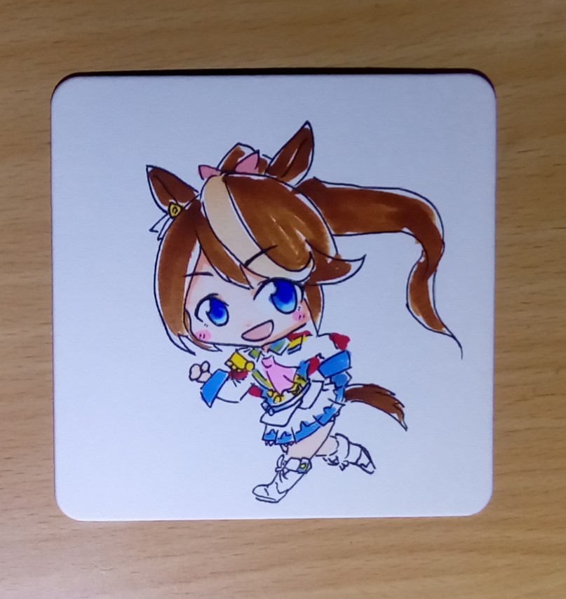 ラクガキテイオー。
勝負服が難しくて描けんのじゃーい! 