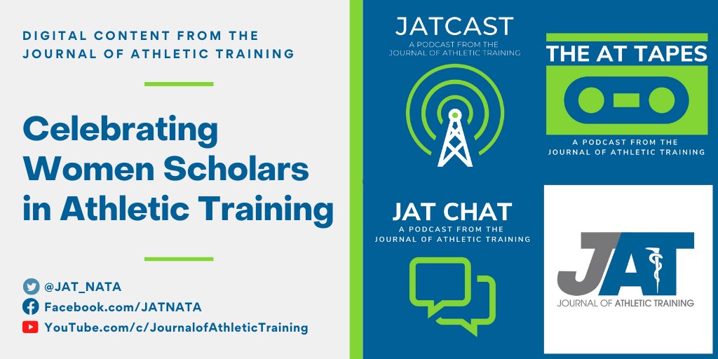 JAT_NATA's tweet photo. In support of the March Issue of @JAT_NATA focused on Celebrating Women Scholars in Athletic Training, @JAT_NATA digital media will feature exclusively women's voices this month. This tread will introduce you to our team. https://t.co/t8x7FdEhXJ