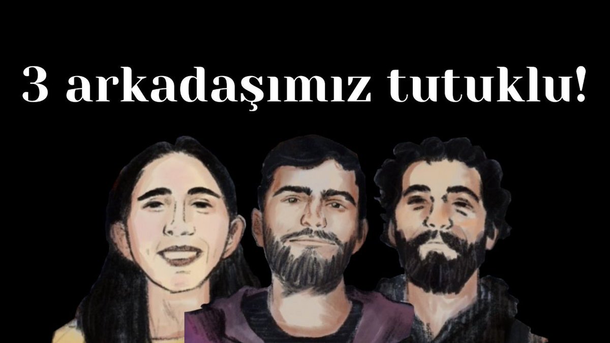 Boğaziçi Direnişine destek verdikleri gerekçesiyle 3 arkadaşımız hala tutuklu.
Şilan ve Anıl 46 gündür,
Ömer 45 gündür özgürlüklerinden mahrum arkadaşlarımızı alacağız!
#AnılveŞilanaÖzgürlük 
#ŞilanıÖzgürBırak
#AnılaÖzgürlük