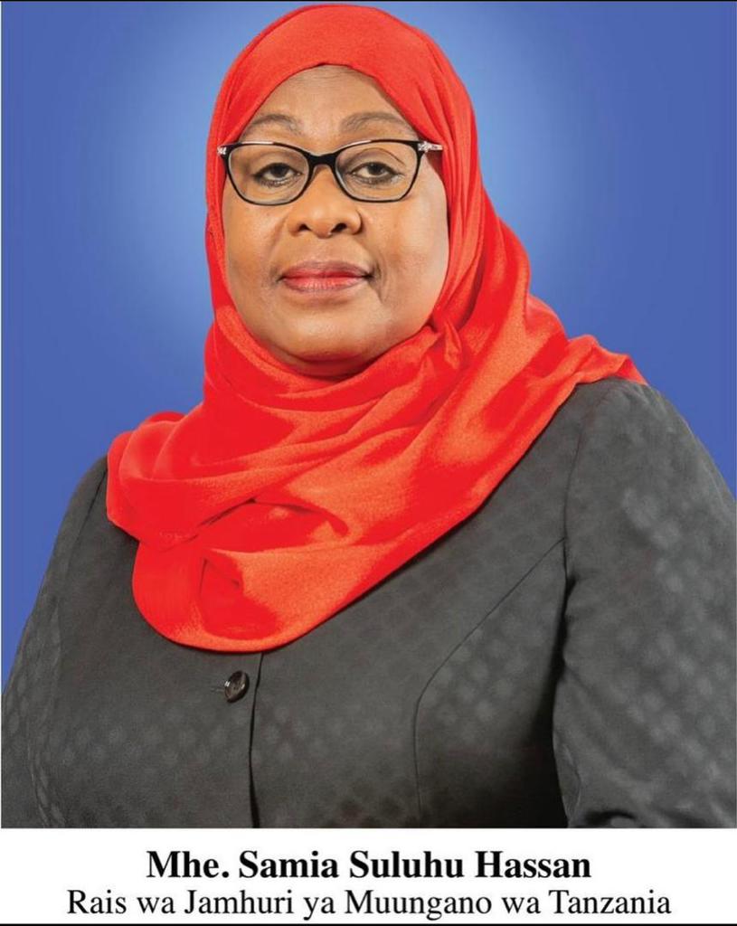 ikulumawasliano's tweet image. Picha Rasmi ya Rais wa Jamhuri ya Muungano wa Tanzania, Mhe. Samia Suluhu Hassan.