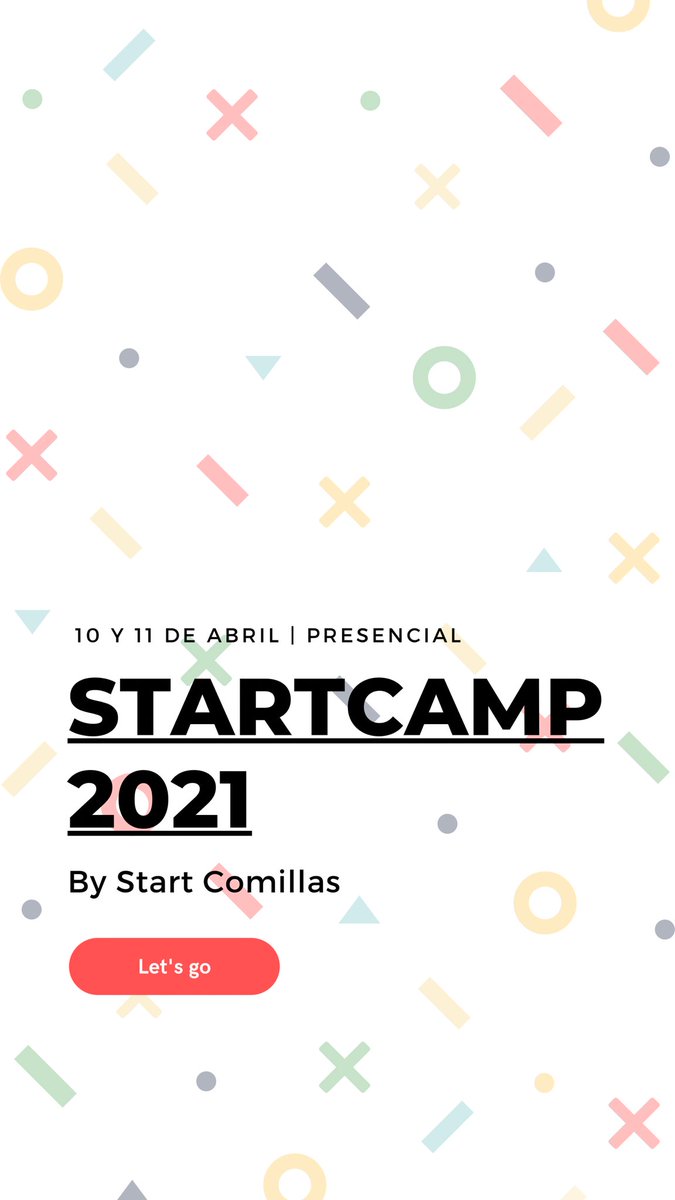 StartComillas's tweet photo. 🥳 Abierto el plazo de inscripciones para participar en el StartCamp2021 

El 10 y 11 de abril tendrá lugar la mayor competición de ideas presencial para estudiantes de todas las universidades. Un fin de semana lleno de diversión, nerworking y emprendimiento. https://t.co/ulNN7uYn52