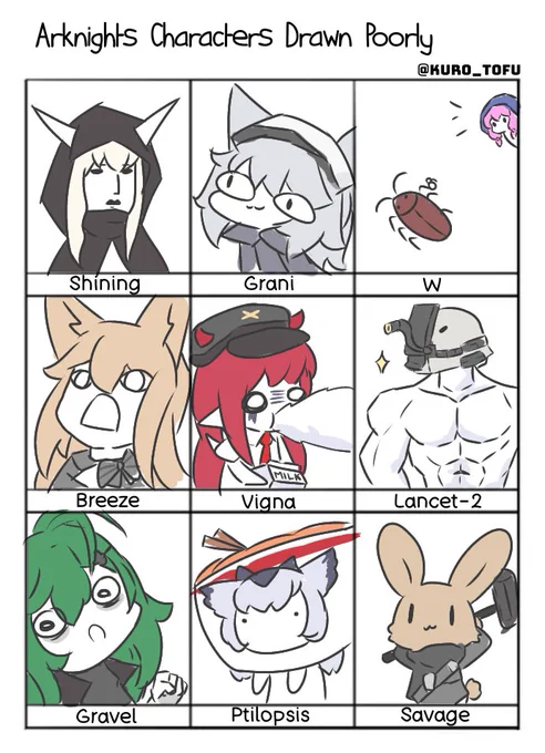 Badly/Cursed drawn Arknights operators xD 