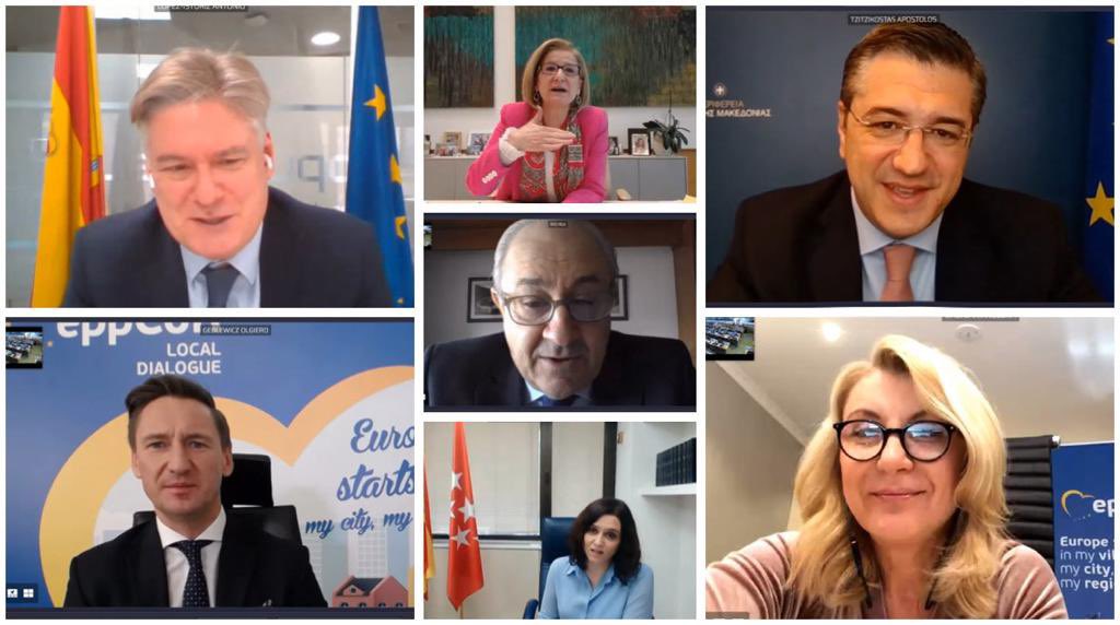 CoR_President's tweet photo. Excellent @EPP_CoR #LocalDialogue on recovery. We must state loud &amp; clear the importance of regional/local dimension in recovery plans to ensure effective implementation.Cooperation between all levels of Government is the only way forward to restart 🇪🇺 &amp; bring it closer to people https://t.co/3MPTwPSfYN