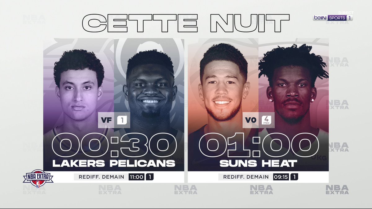 🏀 #NBAExtra 
👀 Retrouvez deux belles affiches #NBA cette nuit sur les antennes de beIN SPORTS !