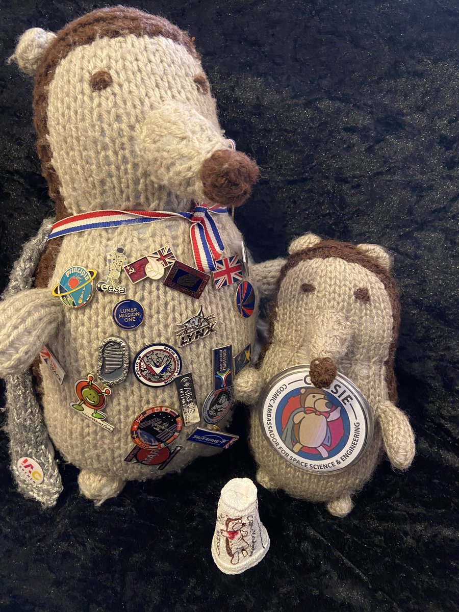 SpaceMascotUK's tweet photo. We are so please to have #miniCASSiE back from her #VentureToTheDeep with @RichardGarriott. She has brought home some goodies, theyβll make great competition prizes! (Any ideas what comp we could run?) She also has the #polystyrenecup that was crushed in The Deep #STEMeducation https://t.co/7EIwJK969b