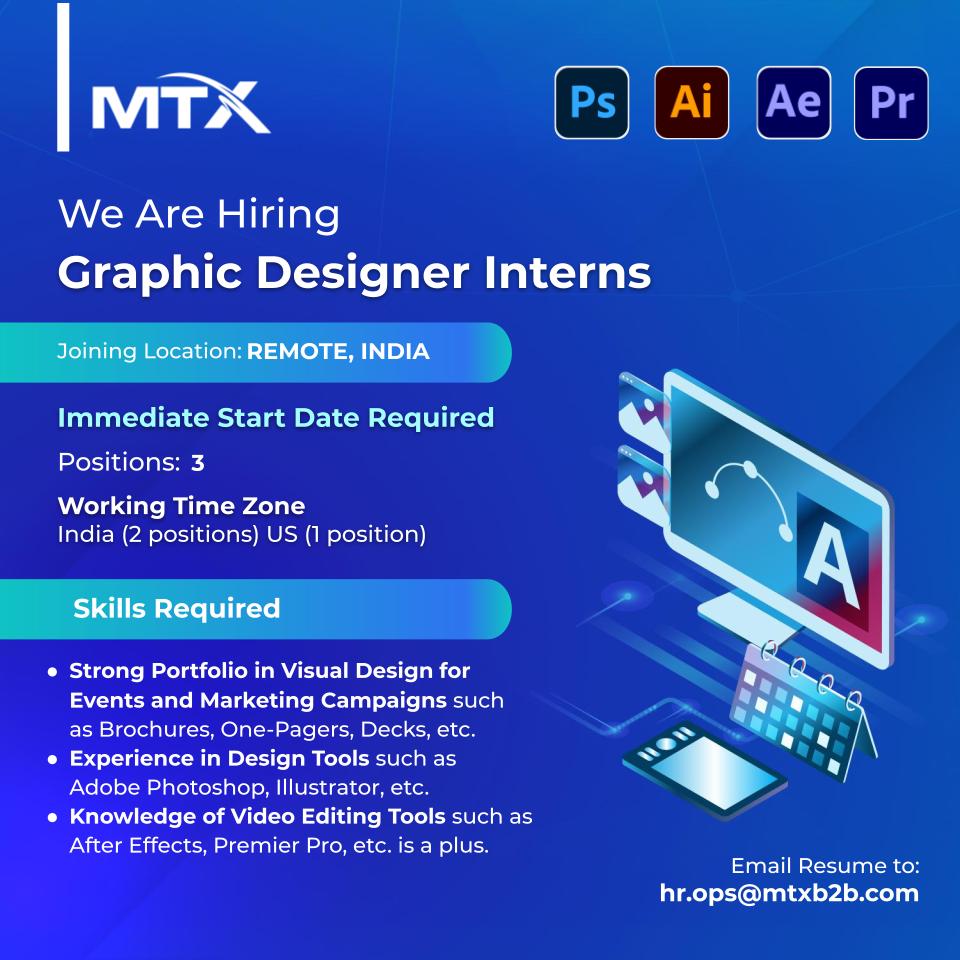 MTX Group, Inc. on Twitter: "Interested in working for a fast-paced company  that develops cloud technology solutions? MTX is looking for remote Graphic  Design interns based in India to help develop marketing