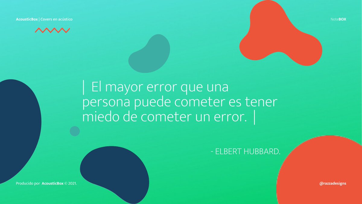 BoxAcoustic's tweet photo. Vemos los errores con #miedo y muchas veces escapamos de ellos. ¿Sueles huir de los #errores? ¿Dejas que te controlen? No lo hagas, ni tampoco los mires como algo malo, cambia tu #perspectiva y míralos como aprendizajes, cosas de las cuales puedes #aprender. 
#elberthubbard https://t.co/JDCsj8Wwpo