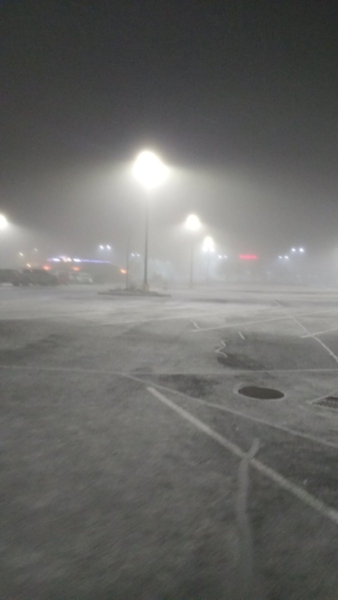 KiharaLucian's tweet photo. Walking into work and suddenly I'm in Silent Hill. owo; also some crazy fucker shattered our glass door trying make a break for it to steal at closing last night with a cart apparently. There's glass everywhere https://t.co/MkFWejM8kZ
