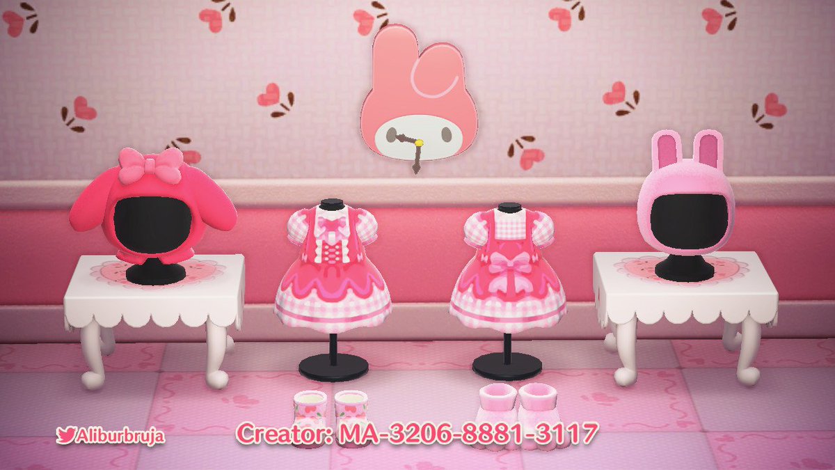 AliBurbruja's tweet photo. #AnimalCrossing #ACNH #NintendoSwitch #ACNHDesign #ACNHDesigns #HappyEaster #Sanrioacnh #AnimalCrossingNewHorizons 

💐🐰🥚 Easter x Sanrio Collection 🍮🍬🥤

Three designs to match with bunny hats and shoes or Sanrio accessories

Front and back designs with stuff https://t.co/taHexlLuHk