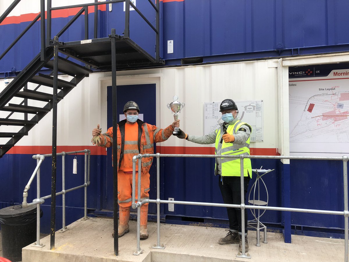H&amp;S Award presented to our foreman, Darren Job for safety leadership &amp; performance at New Victoria, Manchester. Working with Vinci Construction - well done Darren 👏🏼👏🏼