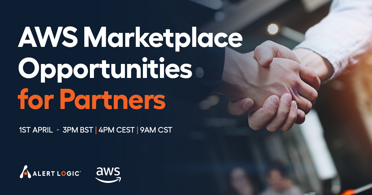 final_hegemony's tweet photo. Join @alertlogic with @AWS for this upcoming PartnerCast - Thursday, April 1 - to learn about the benefits that come with procuring and delivering services through #AWS Marketplace and why Alert Logic is the leading #MDR ISV. 
 
Register here: https://t.co/6FfsWysyKW https://t.co/94Iw74Yl8T