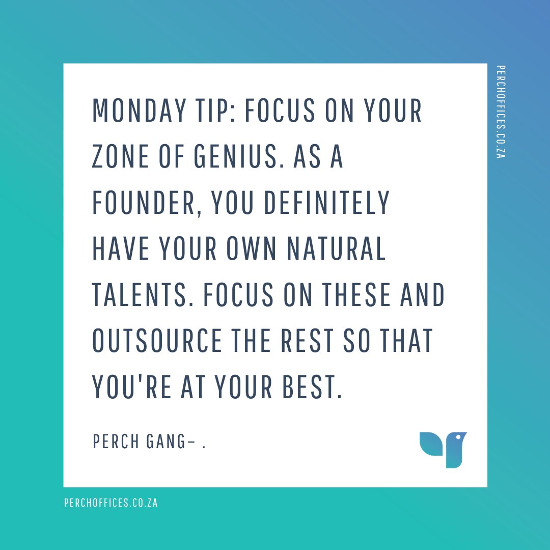 PerchOffices's tweet photo. #mondaymotivation #motivationalmondays #businesstips #businessfocus #founder #smallbusiness #businessowner #entrepreneur #consultant #freelancer https://t.co/powygKFeKj