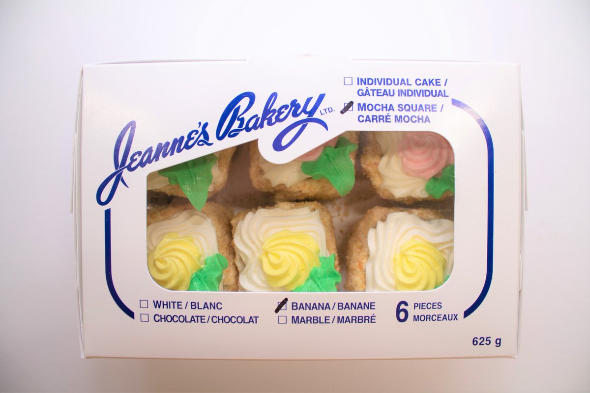 When you're not a fan of  chocolate, Mocha's Square's are the way to go, our Banana flavour is quite delicious! 

#awinnipegtradition #winnipeglogcake #jeannesbakery #shoplocalmb #wpg #exploremb #wemakememories #winnipegeats