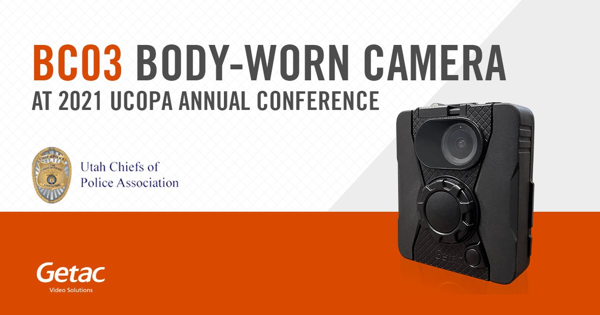 VideoGetac's tweet photo. It's great to be at the 2021 Annual Utah Chiefs of Police Conference this week!
Stop by booths #330,429, and 427 to learn more about BC-03, our latest Body-Worn Camera. 

We hope to see you soon!
https://t.co/JphQYASLZZ

#UCOPA #GetacVideoSolutions #lawenforcement #LEO https://t.co/YdeN6SJrva