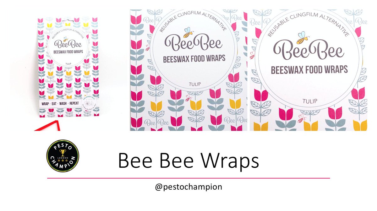 PestoChampion's tweet photo. ❤️Hi friends!❤️
.
🤔 Did you know that #BeeBeeWraps make a great, plastic free, alternative to clingfilm and each wrap is handmade using only sustainably sourced ingredients!? 😀
.
https://t.co/zAtlhgvWTk
.
#pestochampion https://t.co/GdRkVpFbil