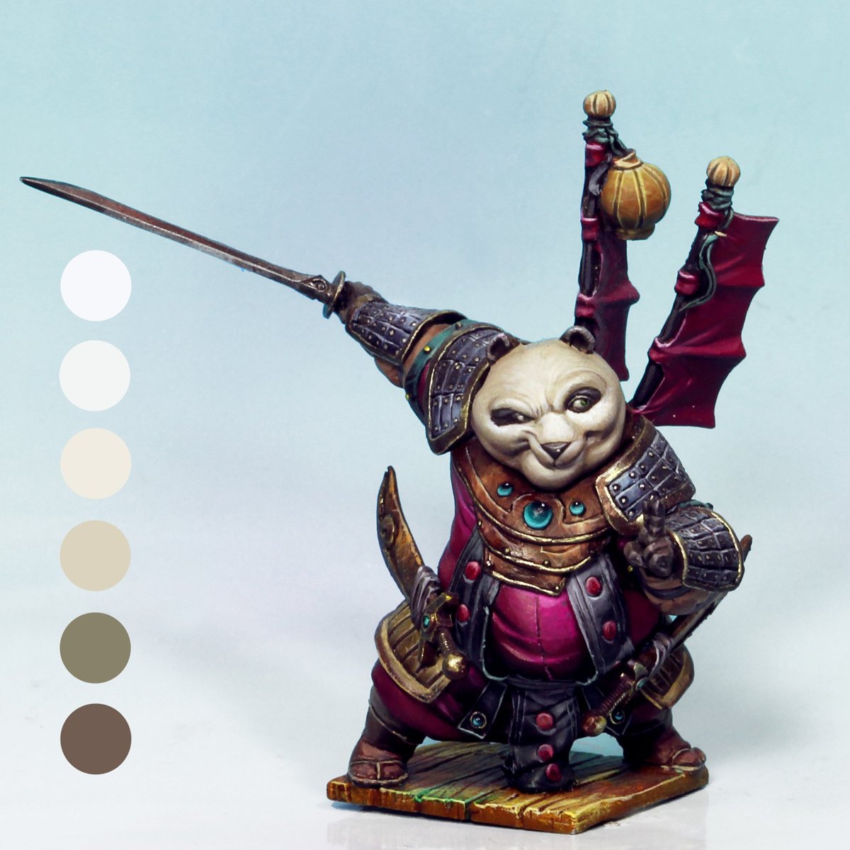 Sergiocstudio's tweet photo. Colors to paint white, white color also needs shades.
#panda #rumandbones #kungfupanda #boardgames #tabletopgames #dungeons https://t.co/CegL2y0DOe