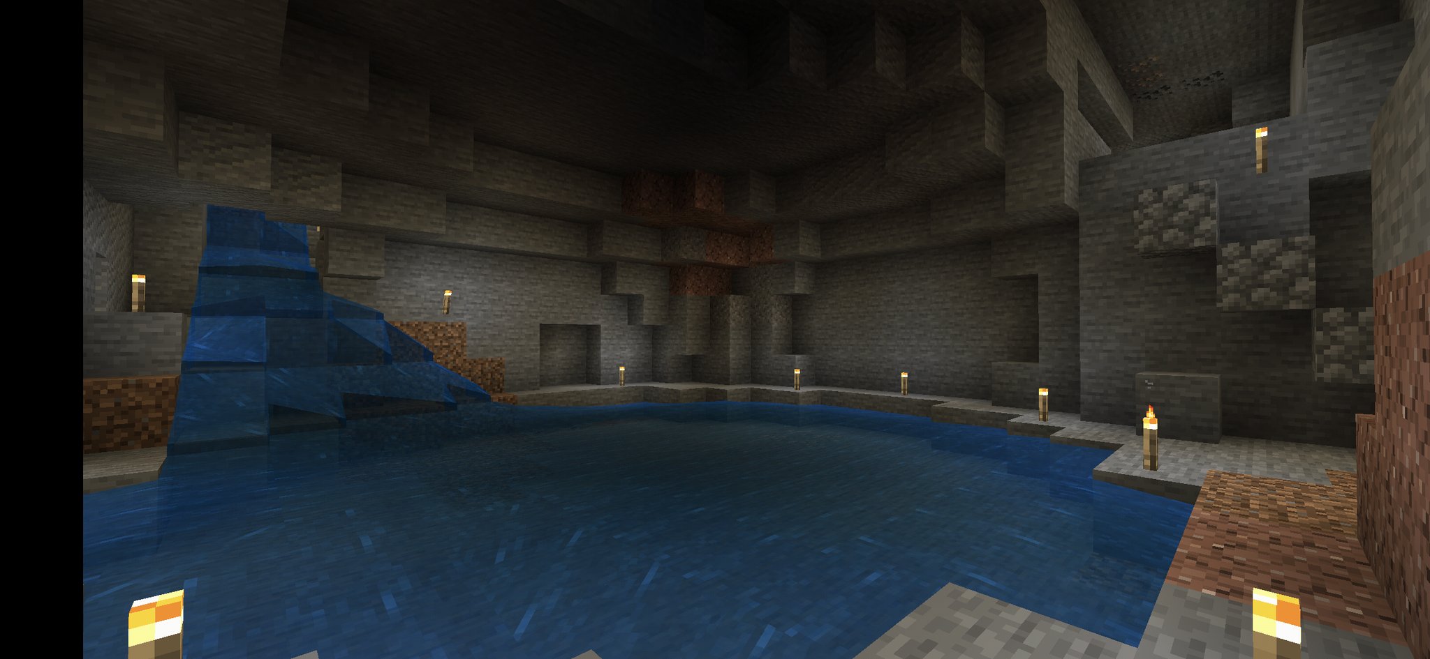 牛猫 洞窟探検 意外と中にはキレイな場所がたくさんありました 真っ暗な中に咲くタンポポとか 地底の湖とか エメラルドもあったぞ 山岳バイオーム Minecraft マイクラpe 洞窟探検 T Co Uf7rdvknx5 Twitter