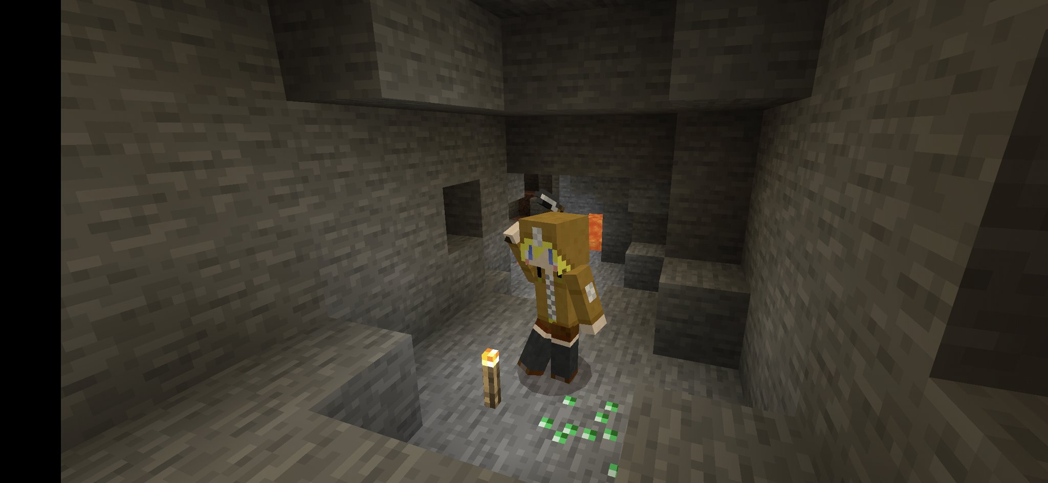 牛猫 洞窟探検 意外と中にはキレイな場所がたくさんありました 真っ暗な中に咲くタンポポとか 地底の湖とか エメラルドもあったぞ 山岳バイオーム Minecraft マイクラpe 洞窟探検 T Co Uf7rdvknx5 Twitter