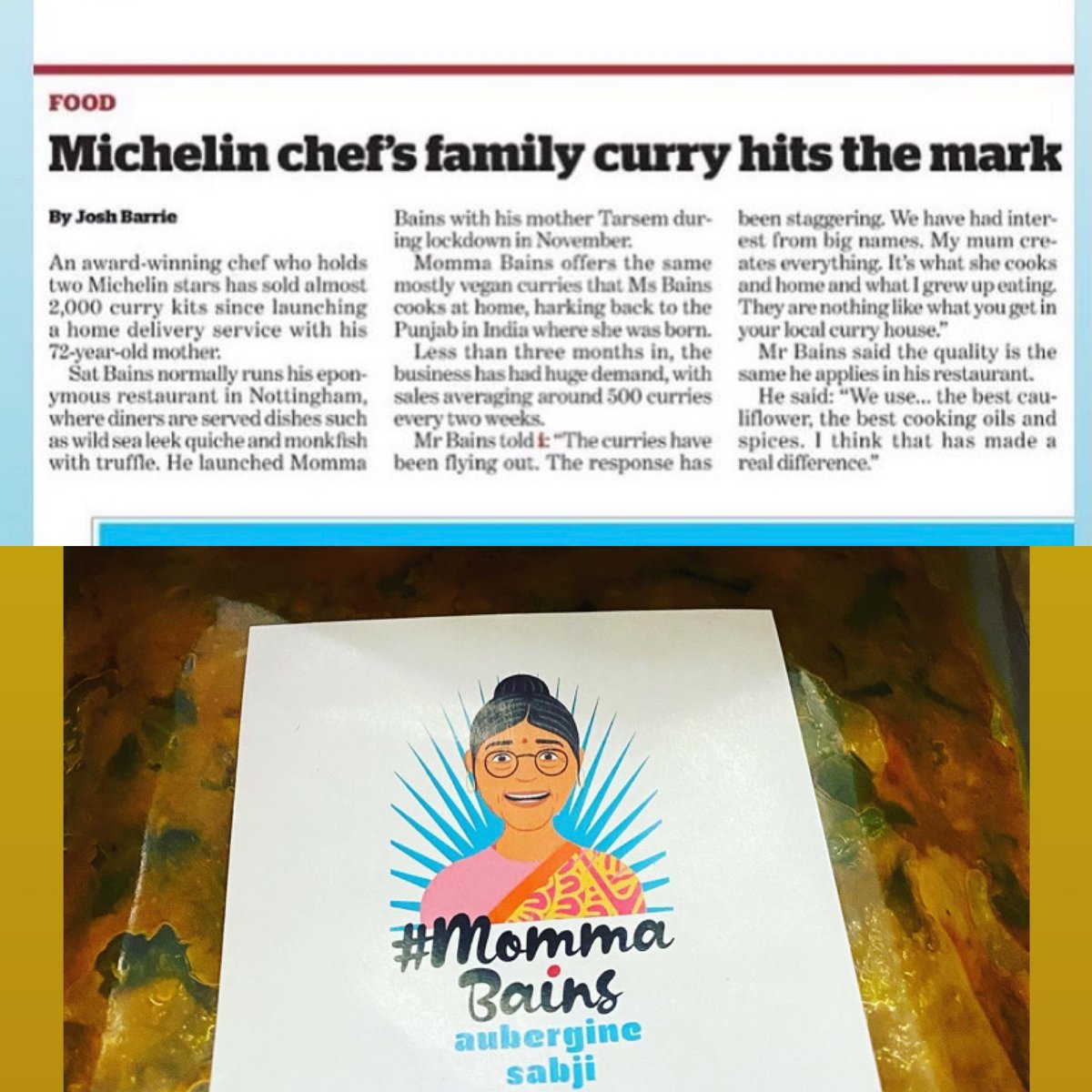 Good news - we've got Momma Bains available to order via our website for delivery this weekend - just visit thefruitbasketdirect.uk to place your order - but be quick as we've only got a limited amount!
#westbridgford #nottingham #mommabains #vegetarian #curries