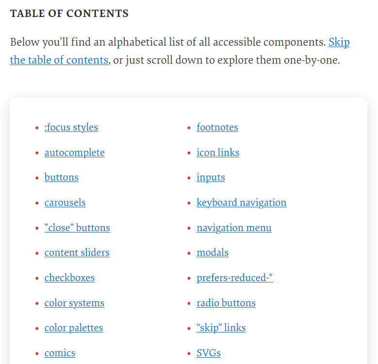 flenczewski's tweet photo. ...all in one place: "A Complete Guide To Accessible Front-End Components" https://t.co/gyplmOTeRo @smashingmag https://t.co/rGXwGJonx9