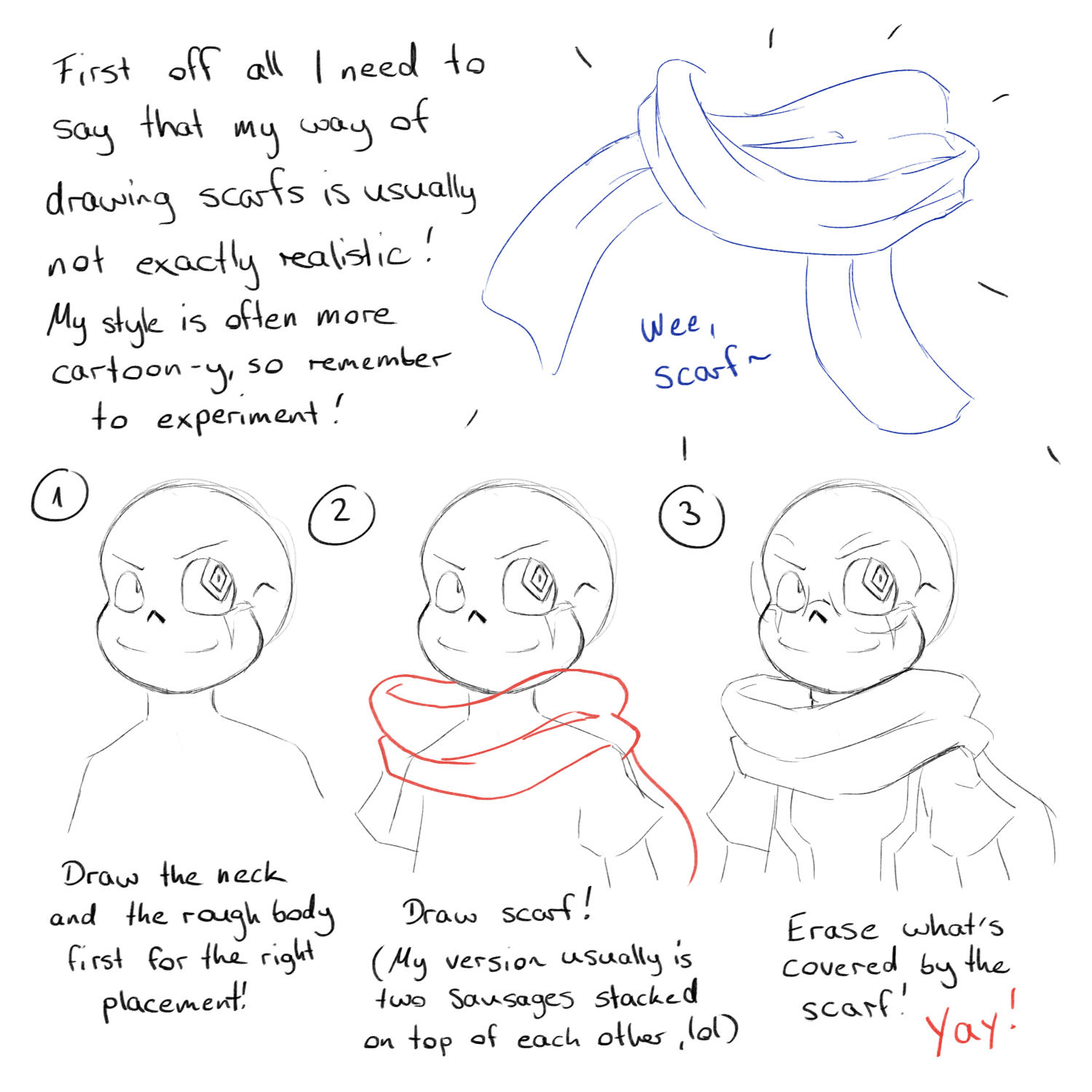 How to draw Scarf