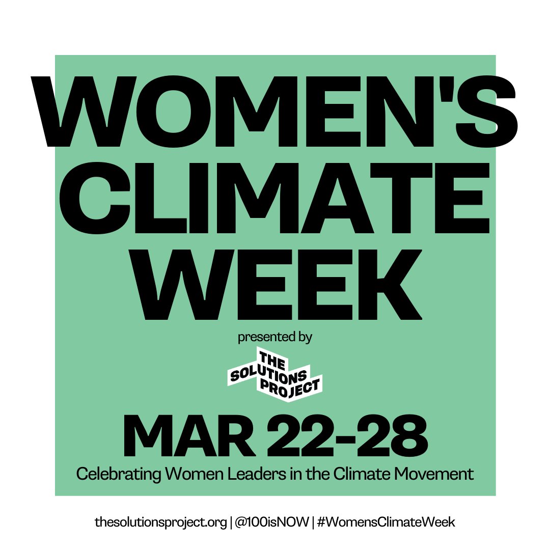 SeventhGen's tweet image. This Women&apos;s History Month, March 22-28th, our partners at @100isNOW are launching their inaugural #WomensClimateWeek campaign, celebrating the contributions of fearless women leaders in the climate justice movement. Follow @100isNOW on IG to get to know these #Solutionaries.