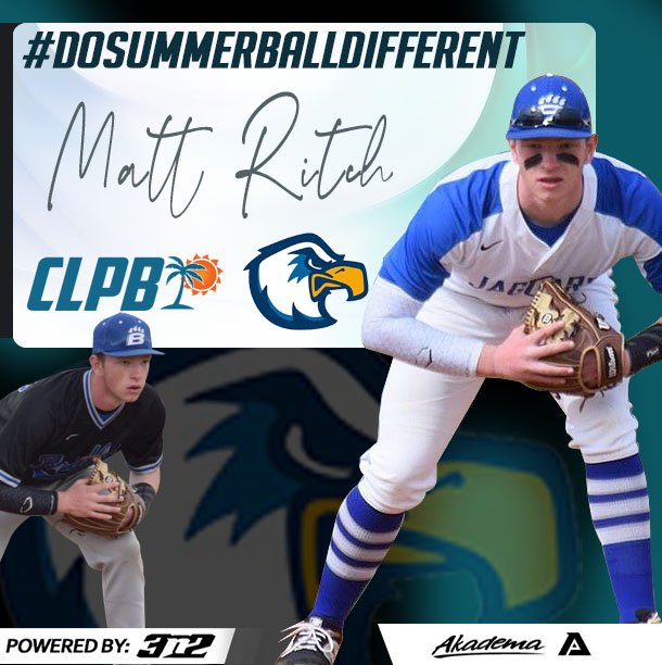 CLPalmBeaches's tweet photo. We would like to welcome 3B/1B Matt Ritch @mattritch22 from @ClarkStateBSB to the CLPB for summer 2021! #CLPB #dosummerballdifferent https://t.co/WC6gPzgAUu