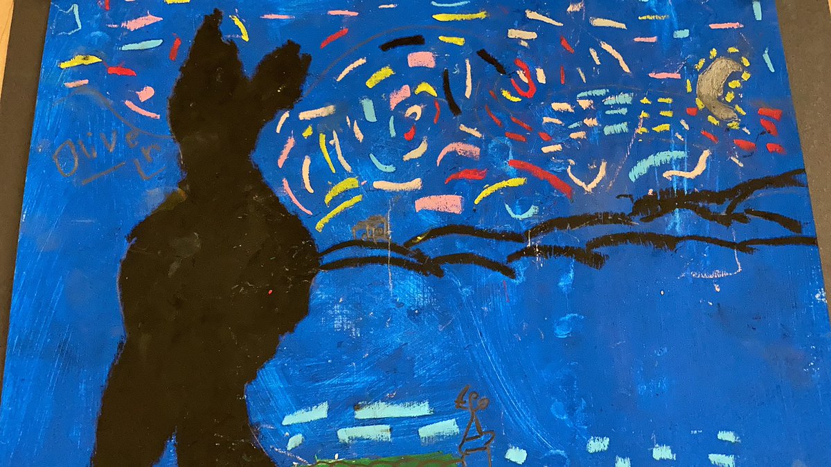 TDSB_IRC's tweet photo. Ms Hagen’s class art inspired by Van Gogh. https://t.co/SMwbJ9JGST
