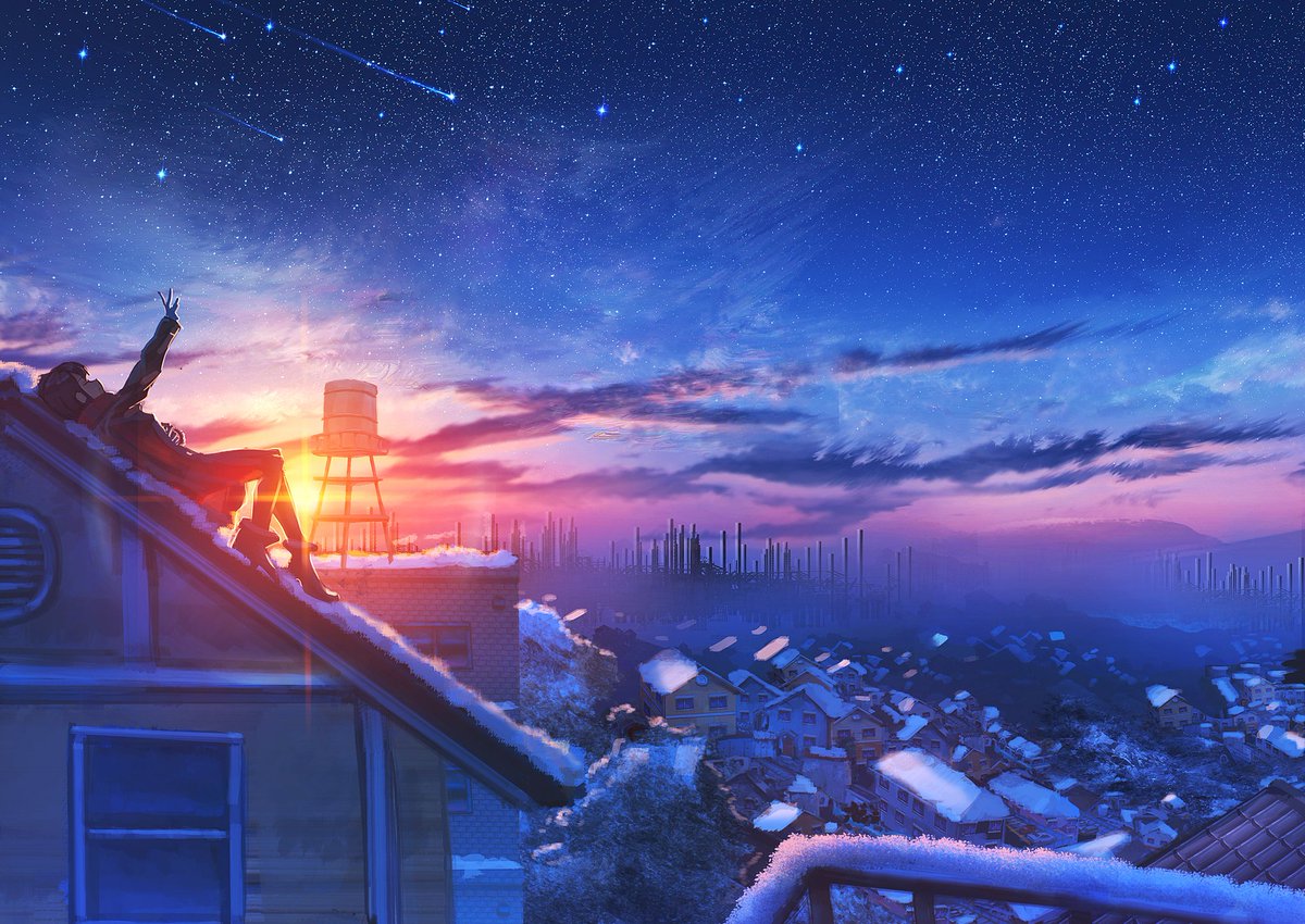 shirlero's tweet photo. Sunset #artwork #nakomo #illustration https://t.co/dcb1clO5CJ