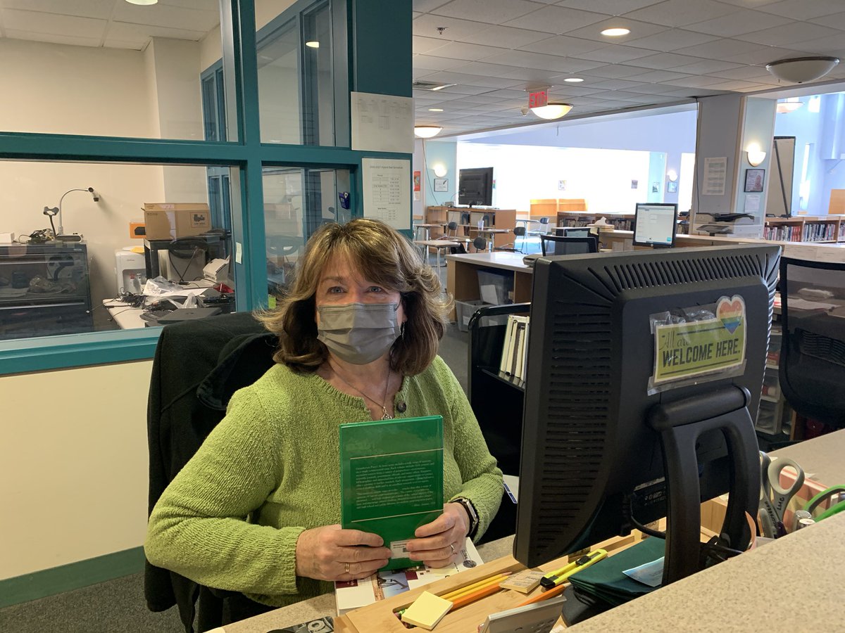 Ms. McCrossan, LMC guru, longtime Harmony supporter #medfieldps #MedfieldHighSchool