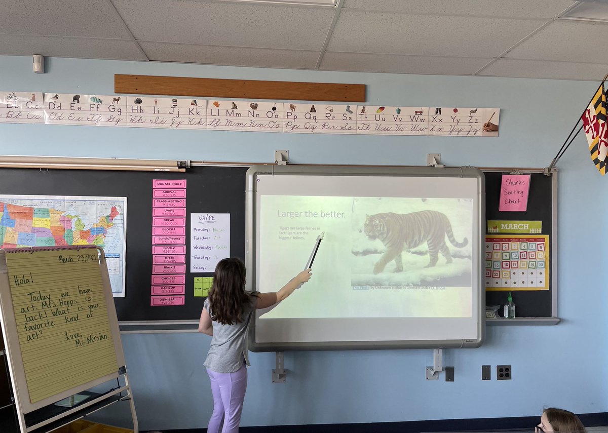 One of our students got to share her passion with us - tigers! She’s been studying tigers for several years and was excited to teach us something new 😊 ⁦<a href="/cveschargers/">Churchville Chargers</a>⁩ ⁦<a href="/lisa_minutoli/">Lisa Minutoli</a>⁩