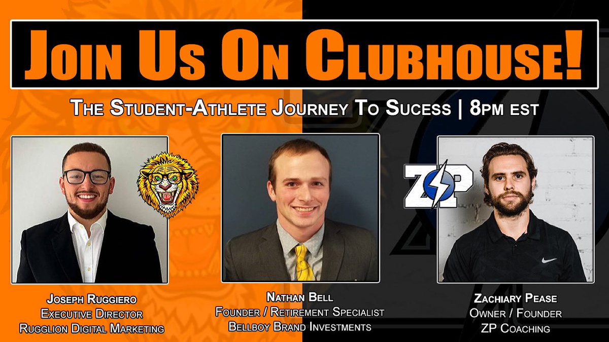 Rugglion's tweet photo. Happy #transformationtuesday!📈 @Rugglion Would Like To Invite You To 'The Student-Athlete Journey To Success' Tonight, at 8PM est. Our Executive Director, Joseph Ruggiero and Owner of ZP Coaching, @Peaser9 Will Be Discussing Successful Habits!✅ #ExclusiveApp https://t.co/OeqYxlE1QT
