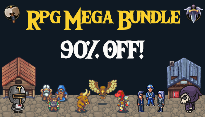 gameresources's tweet photo. 🔥🔥 MEGA RPG Bundle - 90% Off 🔥🔥

Featuring assets from top GameDev Market Creators...
@GuttyKreum @7SoulDesign @Emberheartgames @DanielThomasArt @finalbossblues @ThKasparrr @TaoAndSound @wowsoundsg 

Not to be missed 🏹 
https://t.co/LhaFHA21Yw
#indiegames #gamedev #pixelart https://t.co/ho3ex5PsCN
