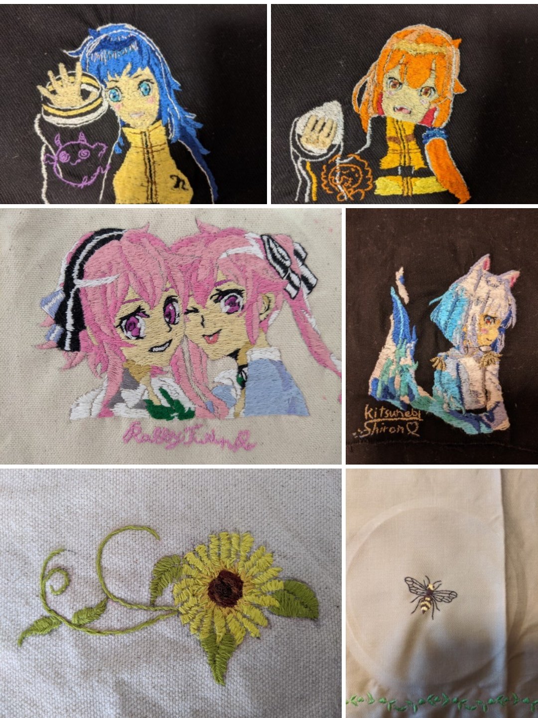 愛拓 Aita 趣味で手縫い刺繍を始め 2年目を迎えました この中に入ってないやつも合わせると一年あたり10個以上は作ってることになります アニメだけかと思いきや 意外と和柄とか花とか能面とか虫とか色々縫ってます 刺繍初心者 刺繍 手刺繍