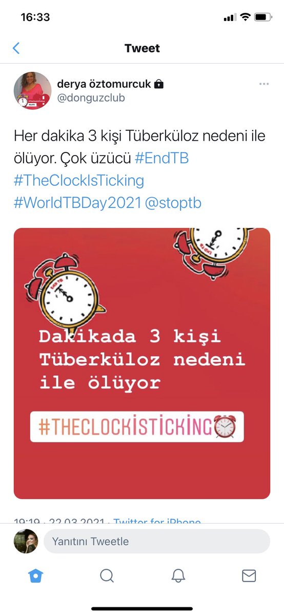 sisem_p's tweet photo. #TheClockIsTicking 
#WorldTBDay2021 https://t.co/aM9U1RTlhv