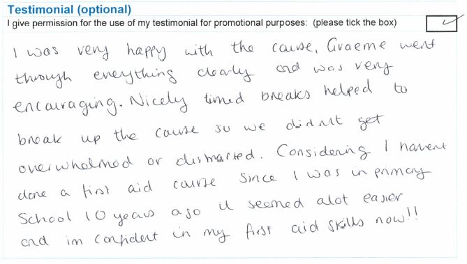 MarshIand's tweet photo. Always nice when we receive positive feedback after conducting any training we do. For more information on the COVID-19 safe courses we are delivering, get in touch. Learning is just a click away #efaw #firstaid #training #marshlandtrainingservices  #learningisjustaclickaway https://t.co/njjac2KG4f