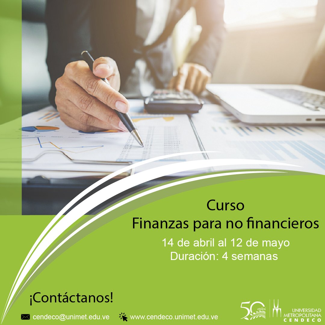ExtensionUNIMET's tweet photo. ¿Deseas adquirir los conocimientos necesarios para comprender y utilizar la información financiera de una empresa?
En #Cendeco te ofrecemos el curso indicado:
Finanzas para no financieros.
Inscripciones abiertas por nuestra página web, ingresa acá https://t.co/I5XpnvxfEP https://t.co/Z87gzK57se
