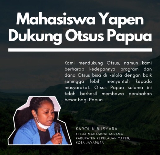 Mahasiswa Yapen Dukung Otsus Papua
#OtsusPapua2