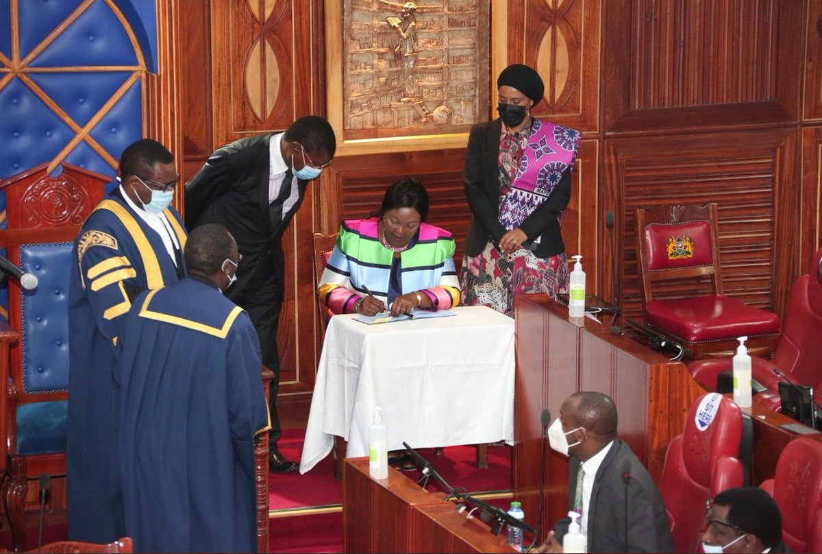 Today, Agnes Kavindu Muthama took oath of office as Senator for Machakos County.Congratulations Senator @Kavindumuthama @SenMutula @skmusyoka @BernardKiala