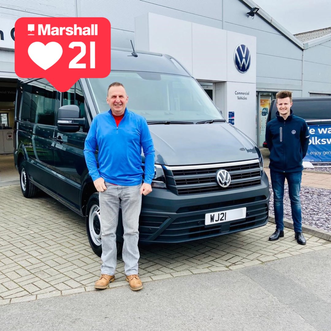 MMGVWCommercial's tweet photo. Here’s Mr Tappin collecting his new #Volkswagen #Crafter conversion project from Matt Quigley, Sales Executive at Marshall Volkswagen Van Centre #Bridgwater. We can’t wait to see the result. #marshallmoments https://t.co/qRzHXCCeKb