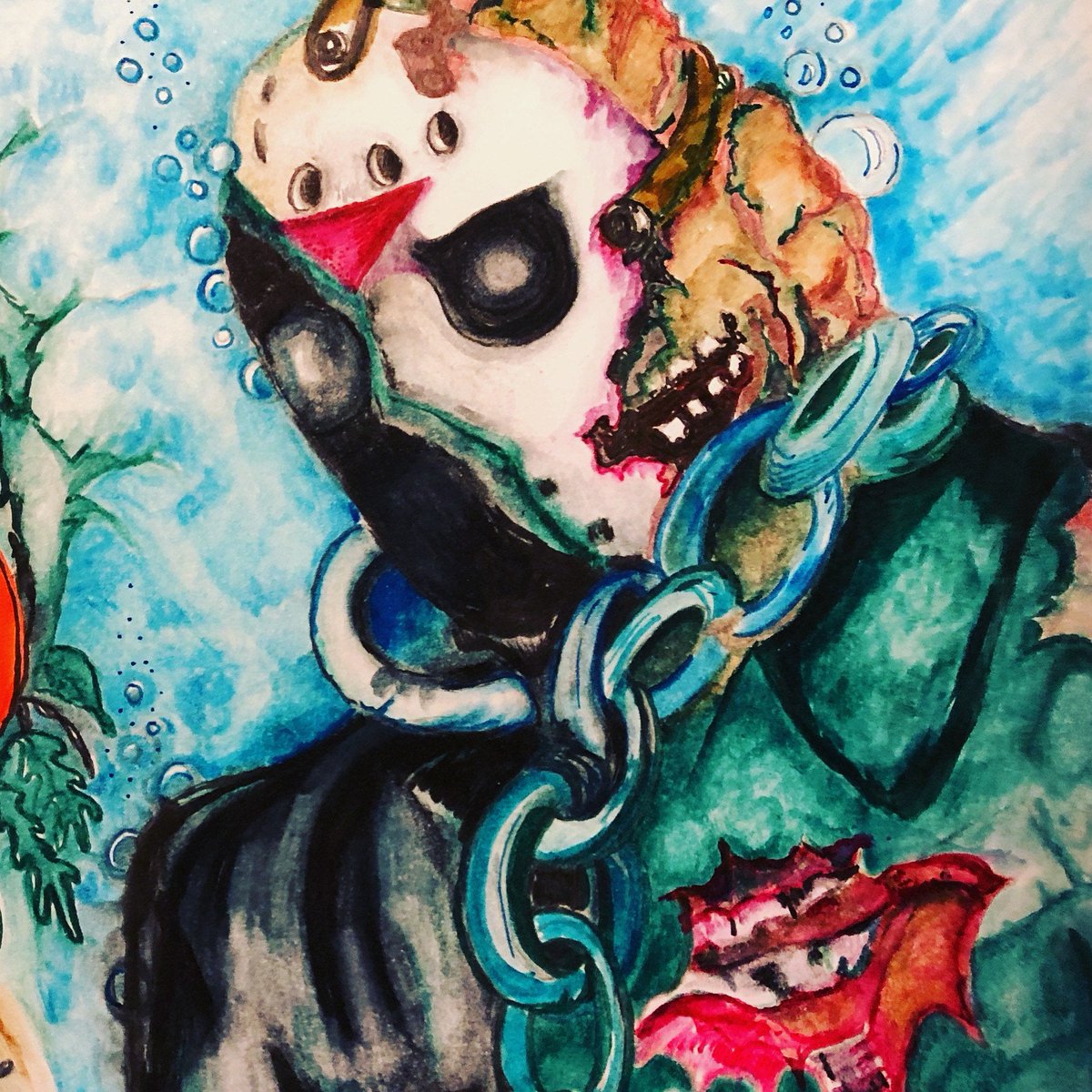 Excited to share the latest addition to my #etsy shop: Part of Your World etsy.me/3sgz40K #natashahead #thewonderwoods #thelittlemermaid #jasonvorhees #tashtoo #horrorart #horrordecor #horrormovies #tashtooshop