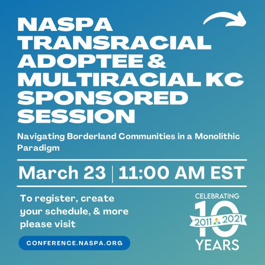 NASPA_TAMKC's tweet photo. Good Morning! Here is our first sponsored session of the day! #transracialadoptee #multiracial #naspa21 https://t.co/xZpJ3VJXJz