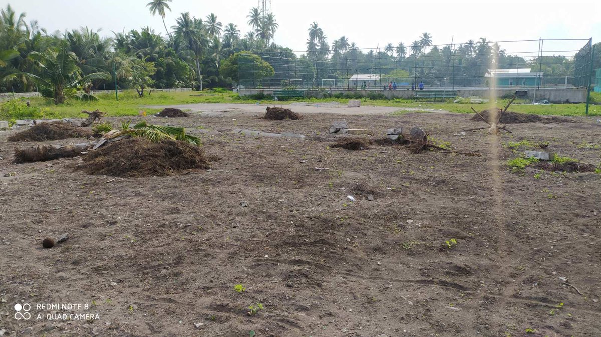 RhHolding's tweet photo. Dh. Hulhudheli Futsal Ground Demolishing works completed 

#teamrh https://t.co/BsWpKSa9Rp